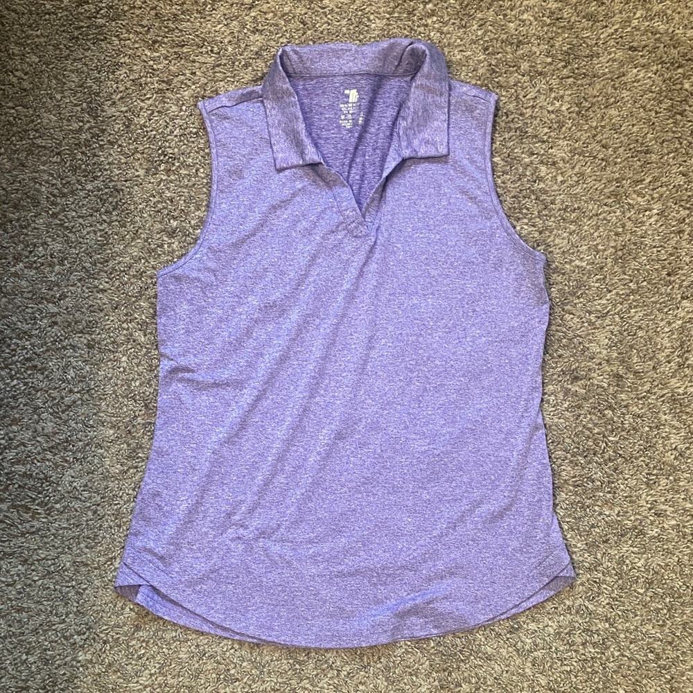 ☀️ Tennis or Golf Sleeveless Purple Polo Top